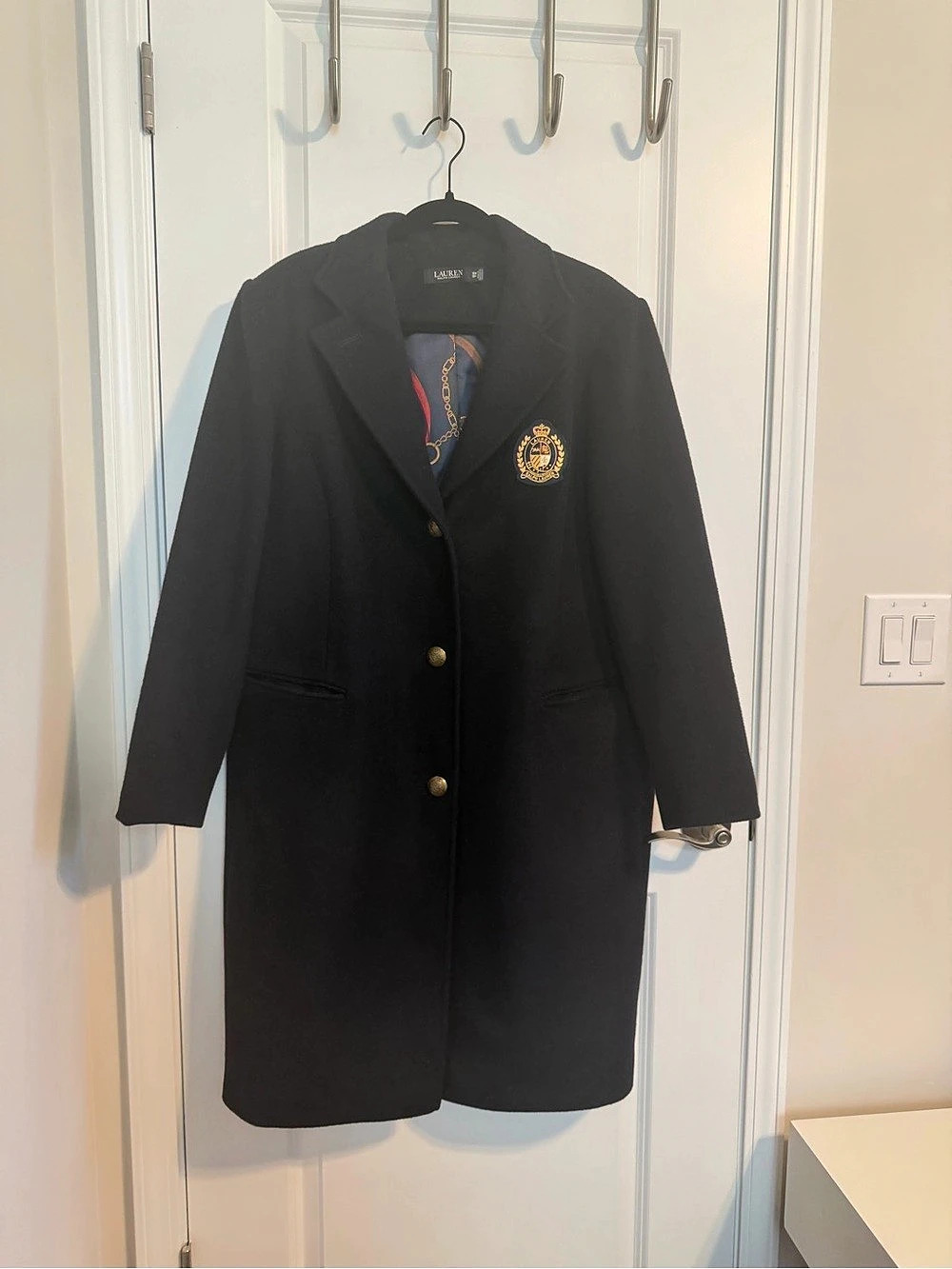 Lauren Ralph Lauren Wool Blend Pea Coat Regal Navy Size 18W (XL/XXL)